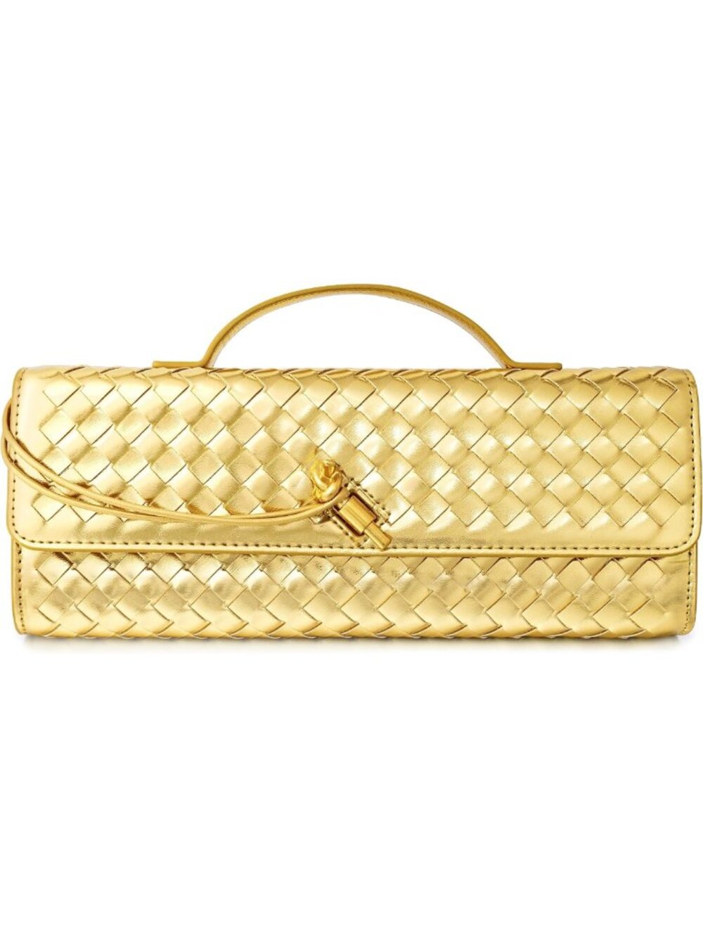 Chic Woven Leather Clutch for Women | Stylish Crossbody Evening Bag | Vegan